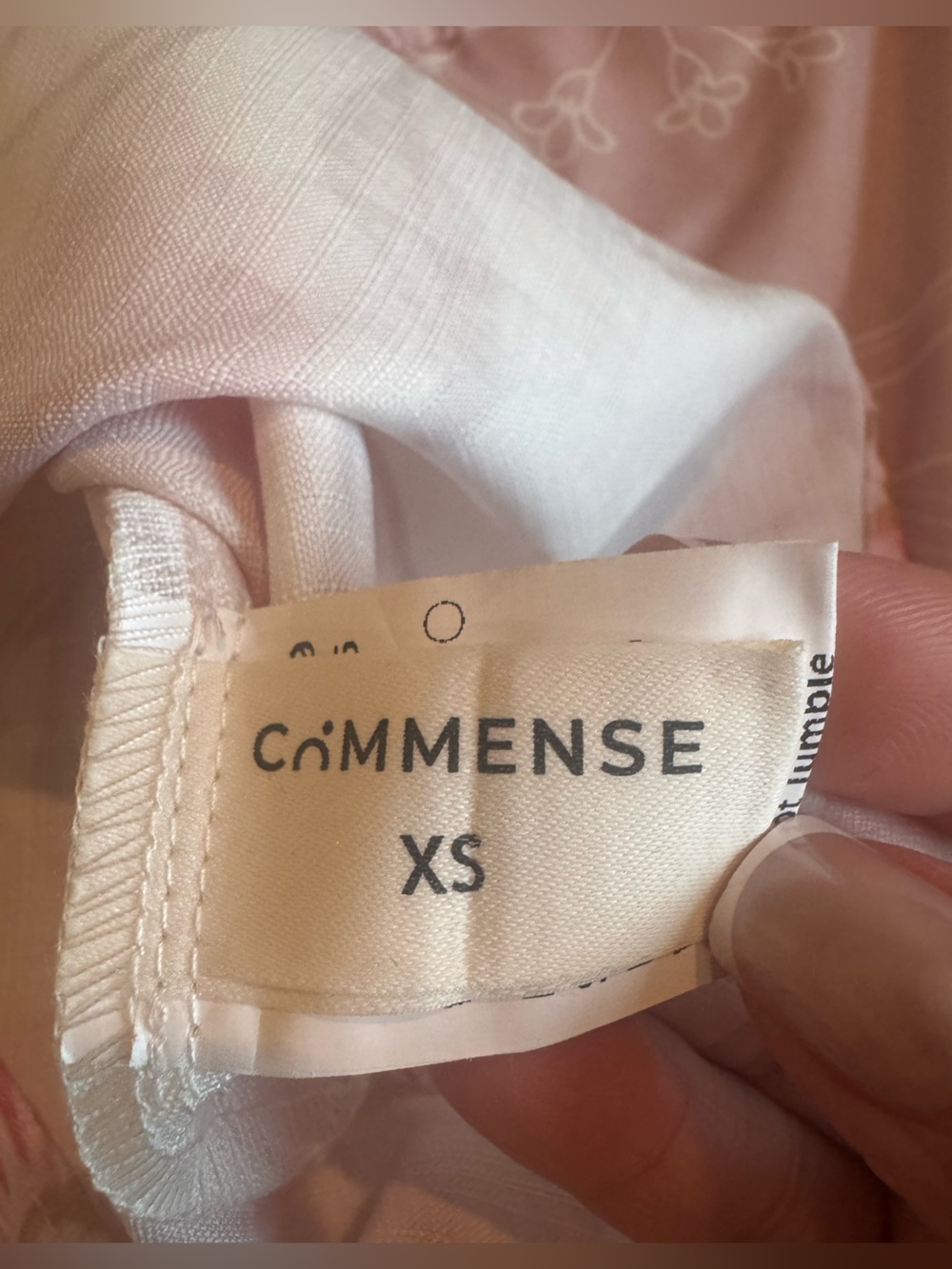 Commense Cream Shift Dress with Pink Floral Motif - Picture 4 of 5